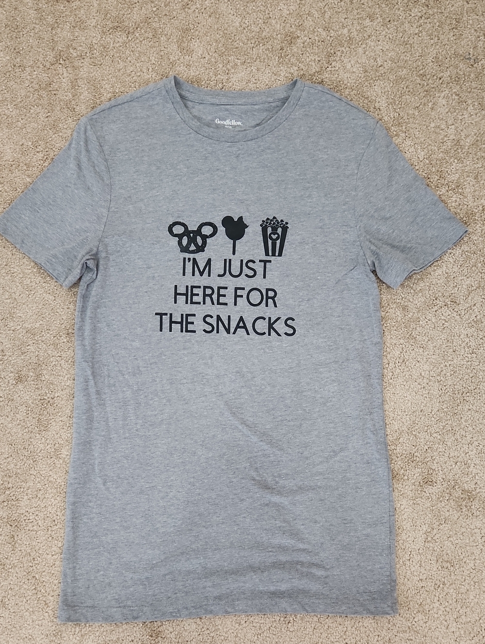 I'm Just Here For The Snacks Disney Tshirt